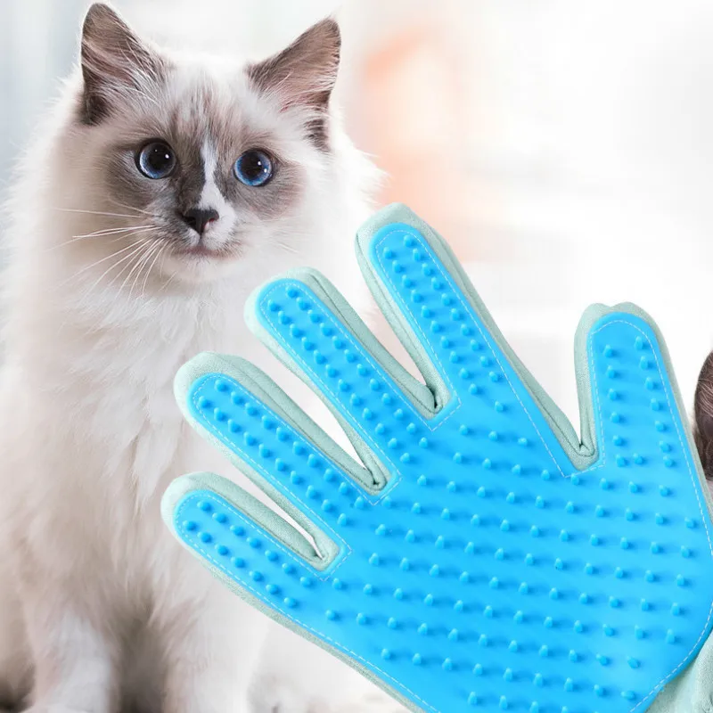 Перчатки для домашних животных Массажная расческа кошек и собак чистящие