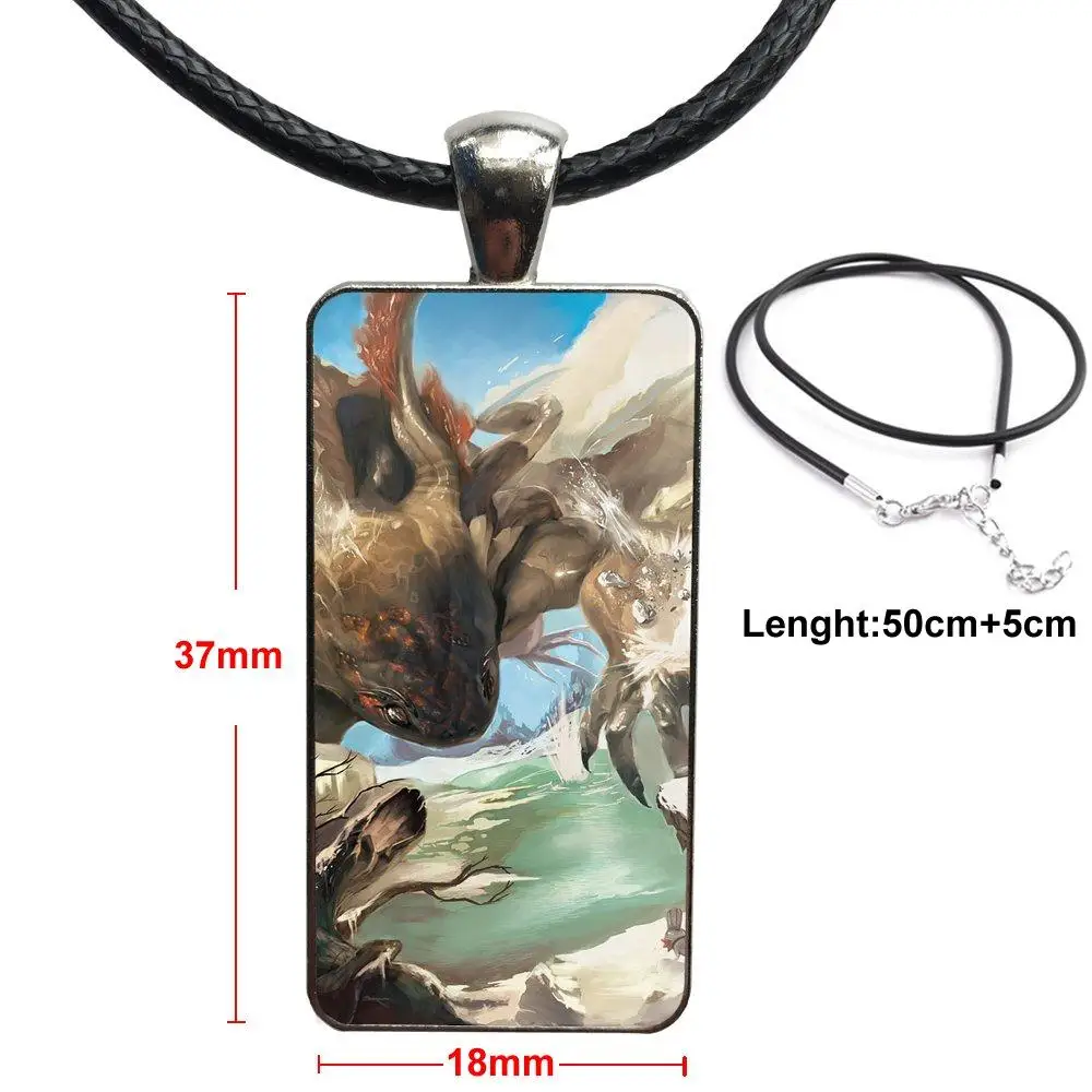 Женский Рождественский подарок Axolotl модный стеклянный кабошон ожерелье с