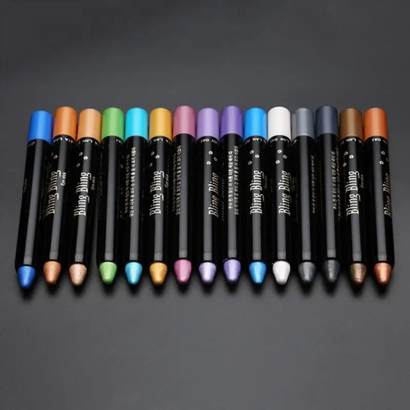 Waterproof Highlighter Eyeshadow Pencil Cosmetic Glitter Eyeliner Pen Eyebrow Eye Shadow Shade Stick Beauty Make up TSLM1