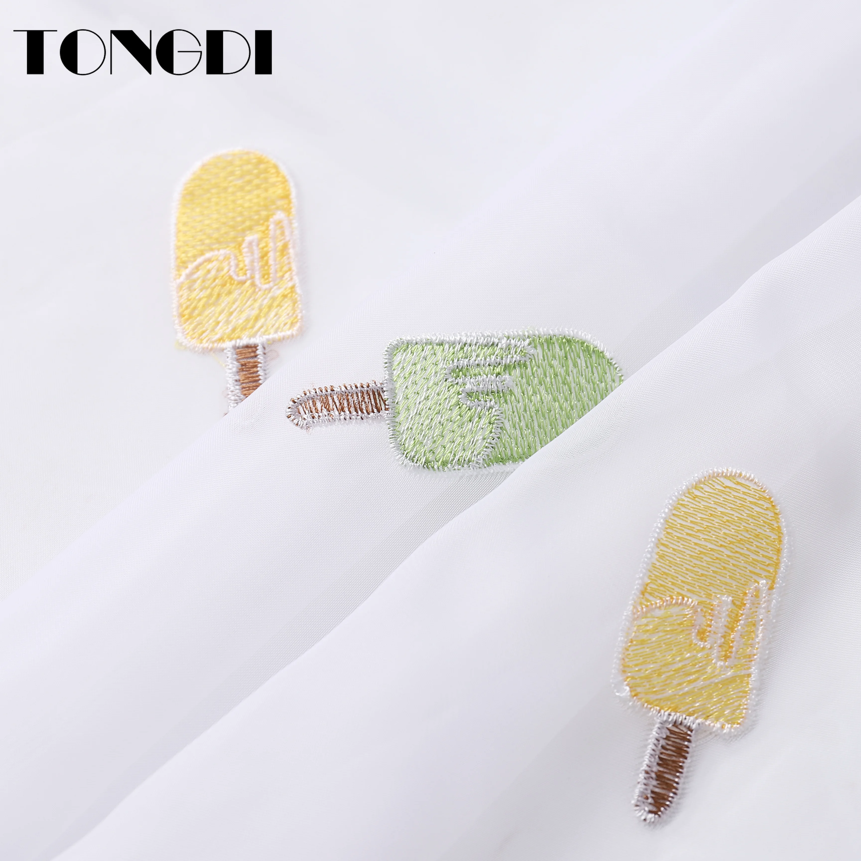 TONGDI домашние кухонные шторы с мультяшным принтом кремовый торт пасторальная