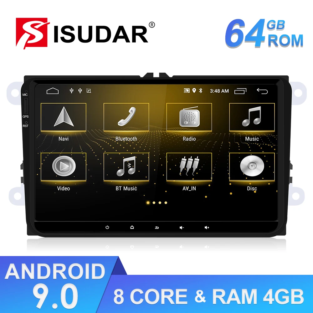 Автомагнитола Isudar 1 Din Android для VW/Volkswagen/POLO/PASSAT/Golf/Skoda/Octavia/Seat мультимедиа GPS