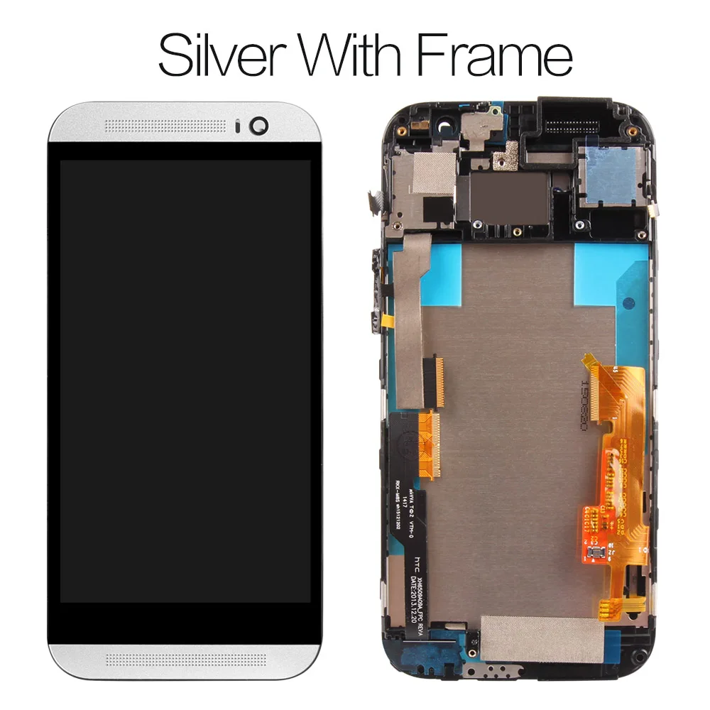 With Silver Frame " 1920x1080 Для htc One M8s lcd сенсорный экран с рамкой htc M8S дисплей дигитайзер сборка запасные части - Цвет: With Silver Frame