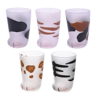 kawaii cute glass kawaii cups cartoon cat claw glass milk cup glass cups glasses for drinks water glass juice cup cat mug