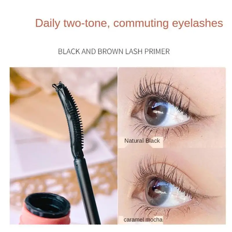 Тушь для ресниц черно-коричневая водостойкая не размазывающая удлиняющая тушь