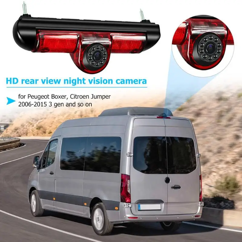 

VODOOL Car 3rd Brake Light Rear View Camera Waterproof Night Vision Vehicle Camera For Peugeot Boxer Fiat Ducato Citroen Jumper