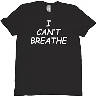 

Футболка «Я не могу дышать» для мужчин и женщин, черная, мужская, черная, белая, размеры Mnay