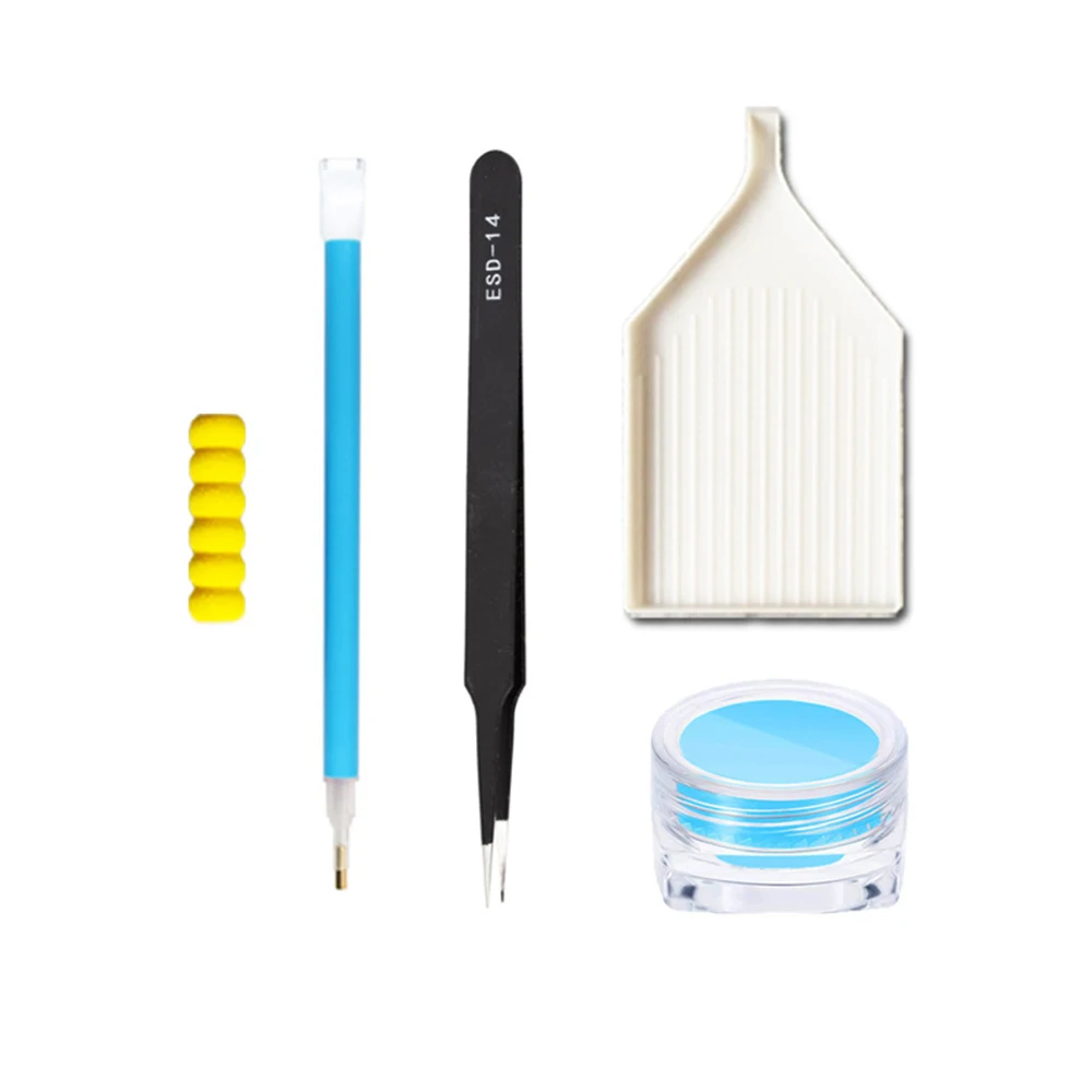 

5 шт., пинцеты и глина для алмазной живописи