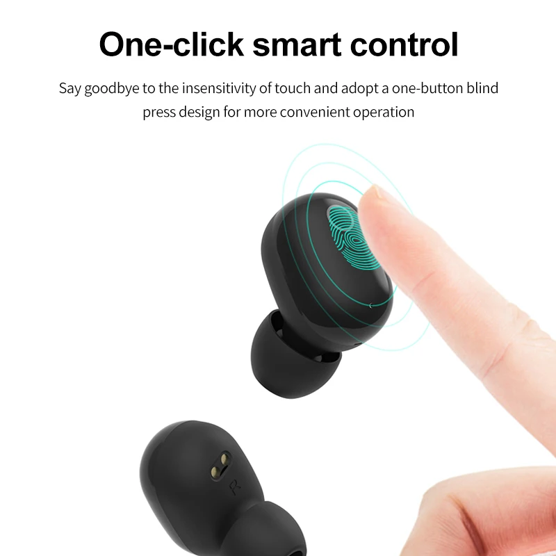 Беспроводные Bluetooth наушники мини светодиодный дисплей с сенсорным управлением