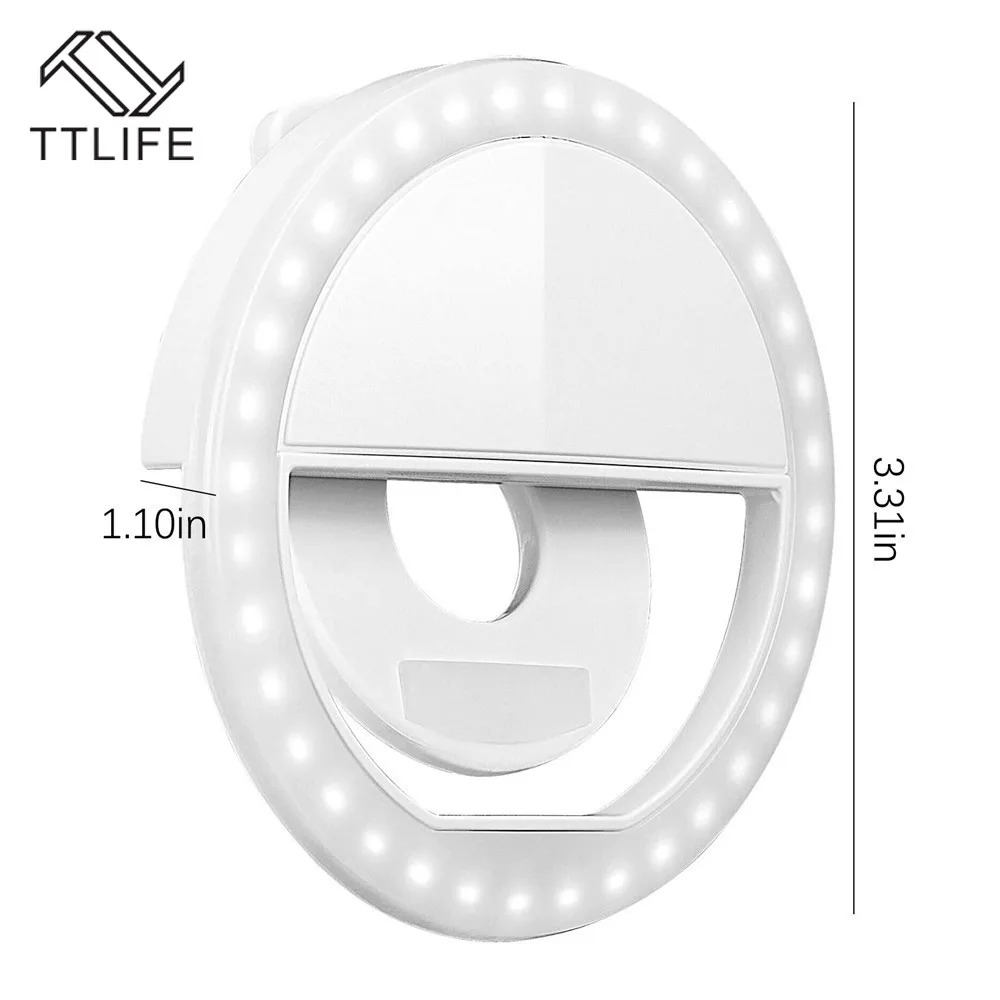 Селфи кольцо мобильный телефон клип светильник объектива лампа Litwod светодиодные