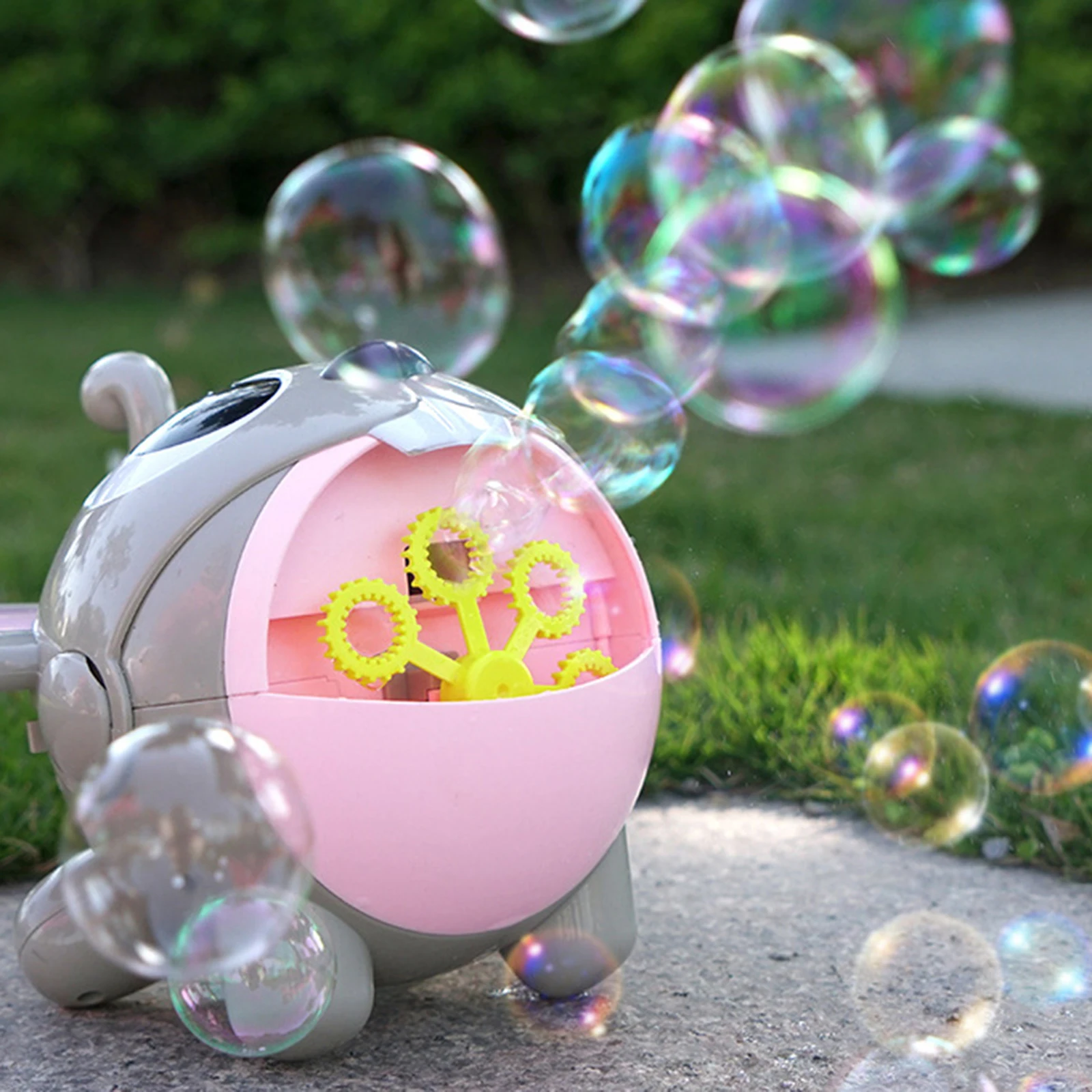 

Automatic Bubble Machine Cute Mouse Appearance No Leakage Problem Easy Operation Portable Cartoon Shape Bubble Maker