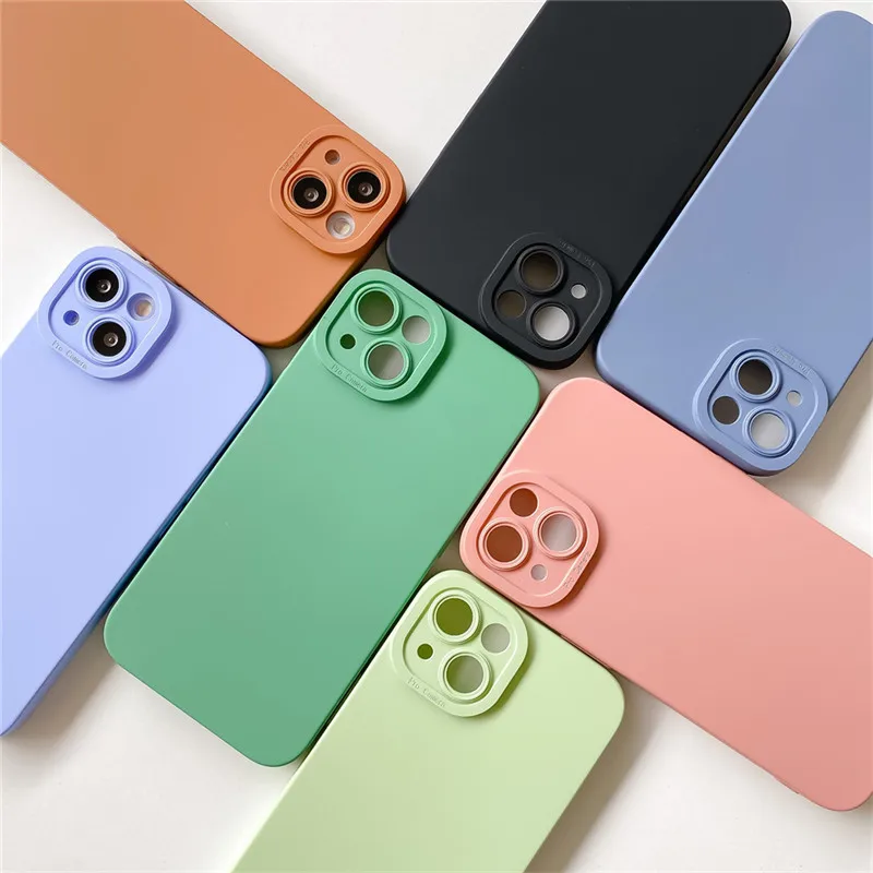

Luxury Eye-friendly Skin Solid Color Phone Cases for IPhone 13 12 11 Pro Max Back Cover XR Xs SE 2020 7 8 Plus Candy Shell