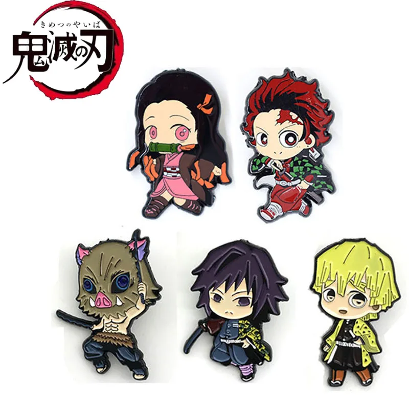 

Anime Demon Slayer Badge Pin Kimetsu No Yaiba Kamado Tanjirou Cosplay Prop Pin Brooch Decoration Badges Button Brooch Pins