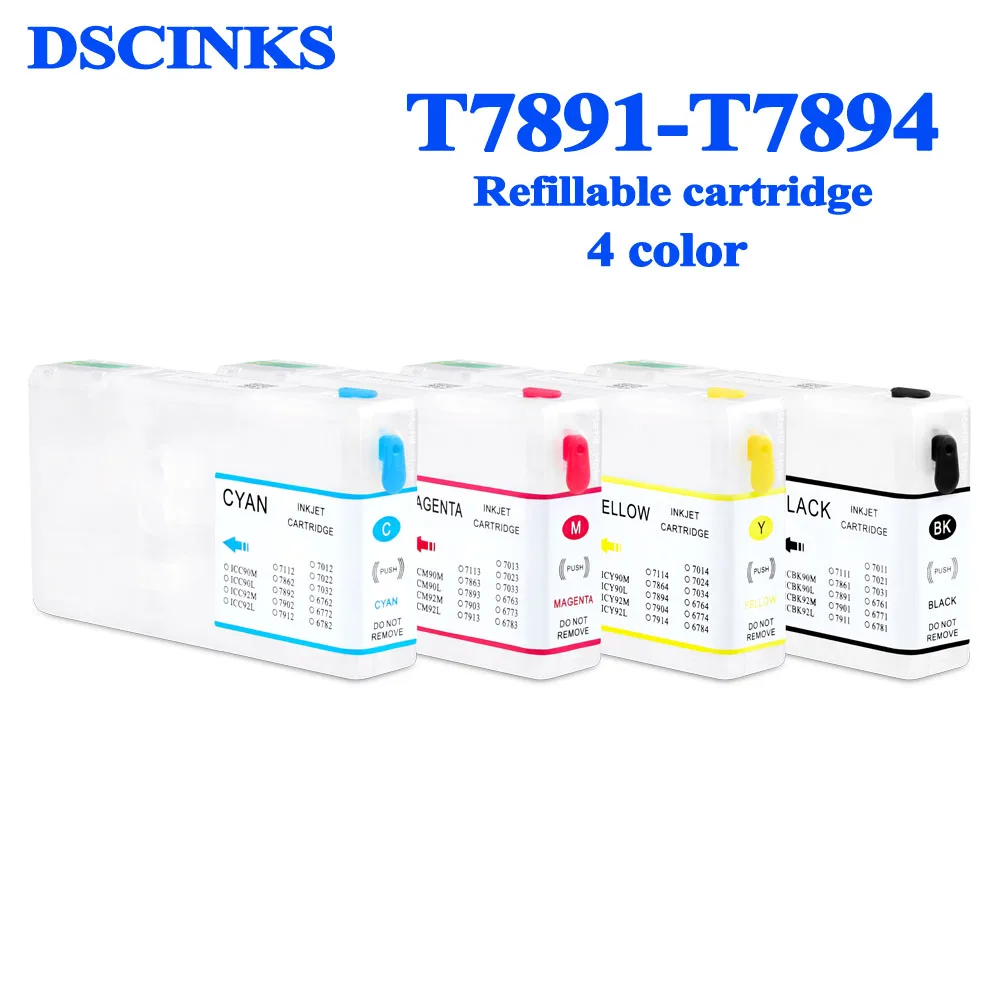 5 комплектов 7891-T7894 T7891 T7891XXL многоразовый картридж с чернилами для Epson Work force prowf