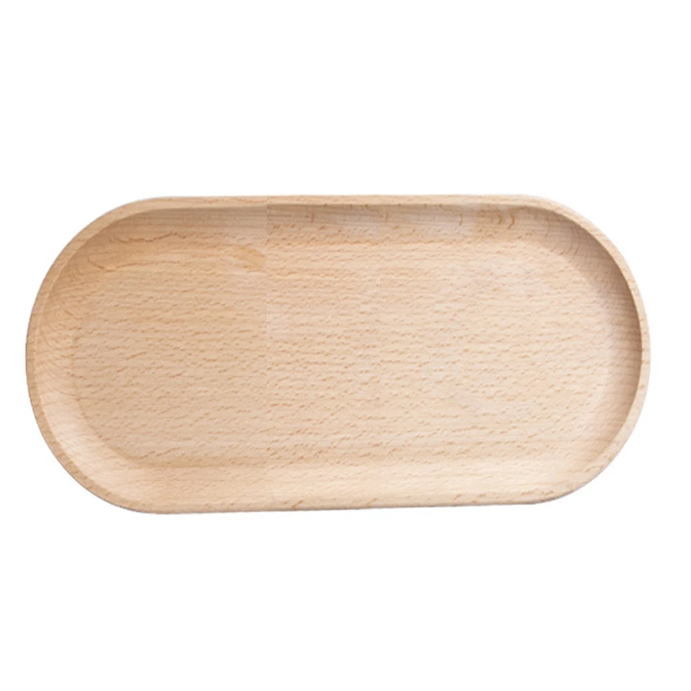 Деревянный сервировочный поднос Овальный квадратный ретро столик декоративный