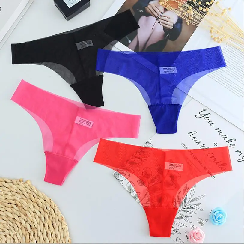 Женские трусики-стринги бесшовные кружевные 8 цветов | Женская одежда