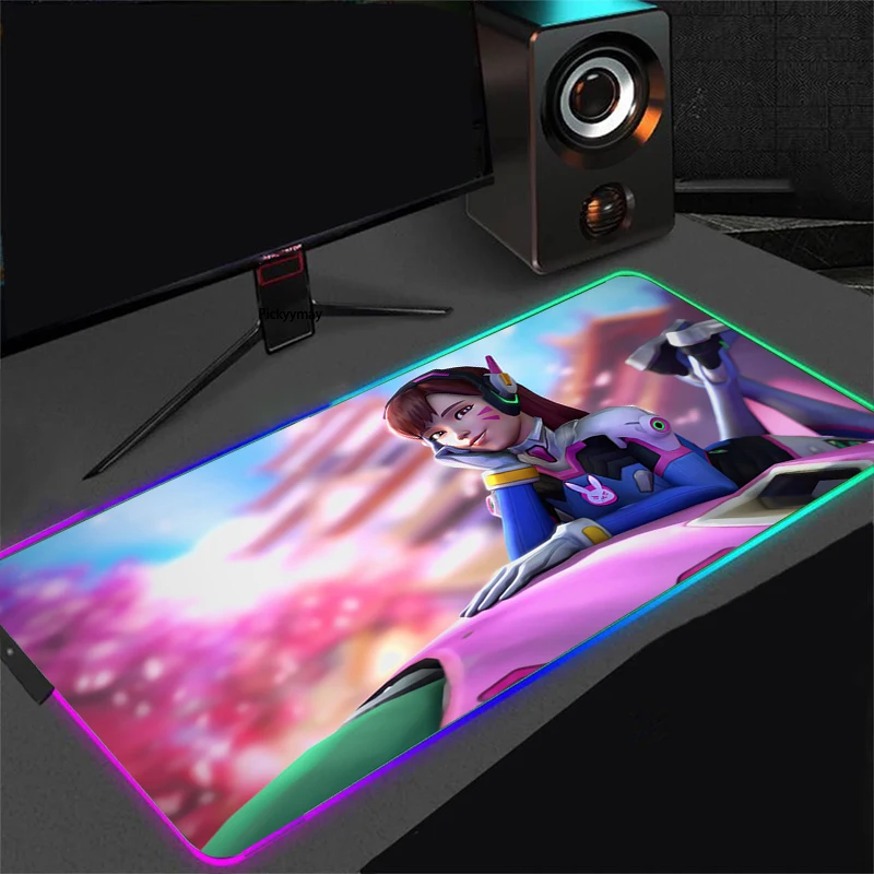 

RGB Mouse Pad DVA Computer Gaming Accessories Large 900x400 Mousepad Gamer Rubber Carpet Desk Mat With Backlit Play CS GO LOL