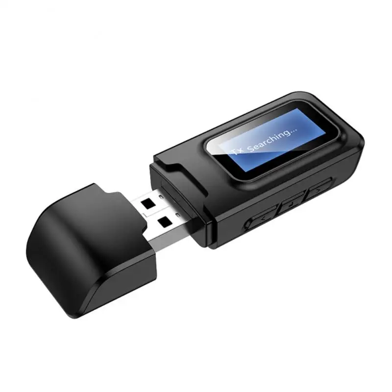 USB 2 In1 Wireless Bluetooth 5.0 Receiver Transmitter Adapter LCD Display 3.5mm AUX Jack Reciever For TV Car Music Audio Player |