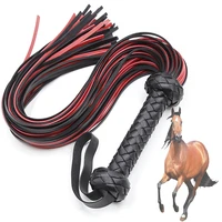 48cm horse whip pu suede horse riding crop with wrist strap hand made braided horses rider training equestrian knight equipment