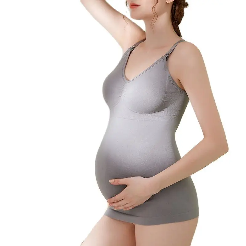 

2pcs/set Womens Nursing Tank Tops Built in Bra for Breastfeeding Maternity Camisole Brasieres