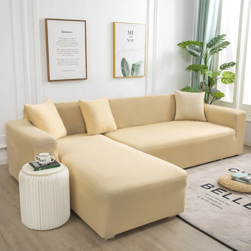 

Solid Colour Elastic Four Seasons Universal Sofa Cover All-inclusive Stretch Couch Protective Cover Sofa Covers for Living Room