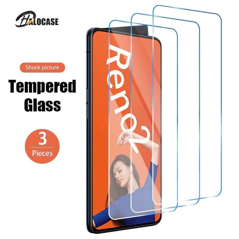 

3pcs Screen Protector for OPPO Reno4 5G Reno3 Pro Film Cell Phone 9H Hard Glass Tempered Glass for OPPO Reno2 F Reno Ace A Z