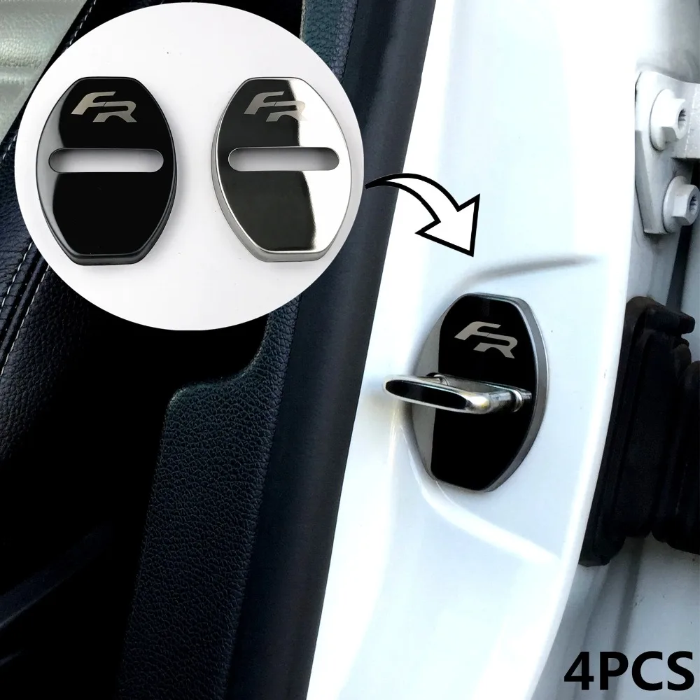 Автомобильный-Стайлинг дверного замка крышка из нержавеющей стали наклейка