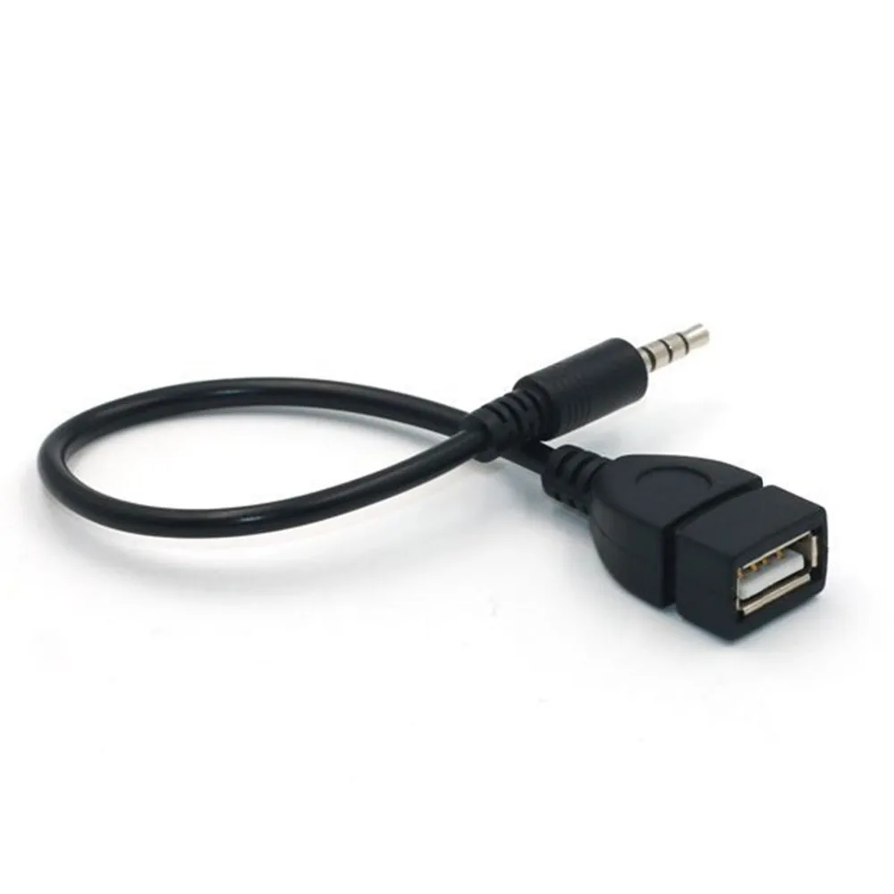 Переходник с аудиоразъема AUX 3 5 мм на USB 2 0 OTG преобразователь Aux кабель шнур для