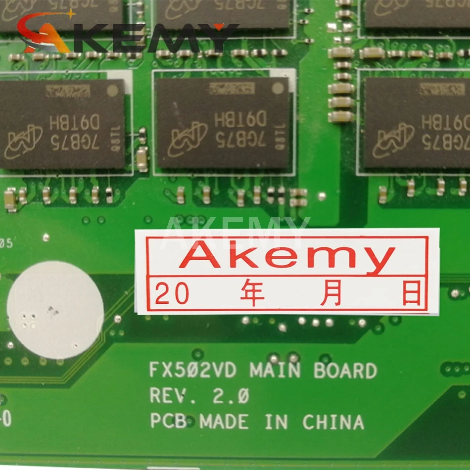 Akemy FX502VD материнская плата для ноутбука ASUS FX502V FX502VE FX502VM 8G RAM I7 7700HQ GTX1050 4G