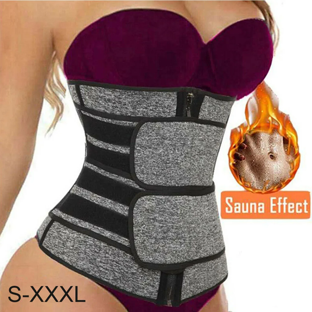 

S-3XL Neoprene Sauna Waist Trainer Corset Sweat Belt for Women Weight Loss Compression Trimmer Fitness Sweat Fat Burning belt