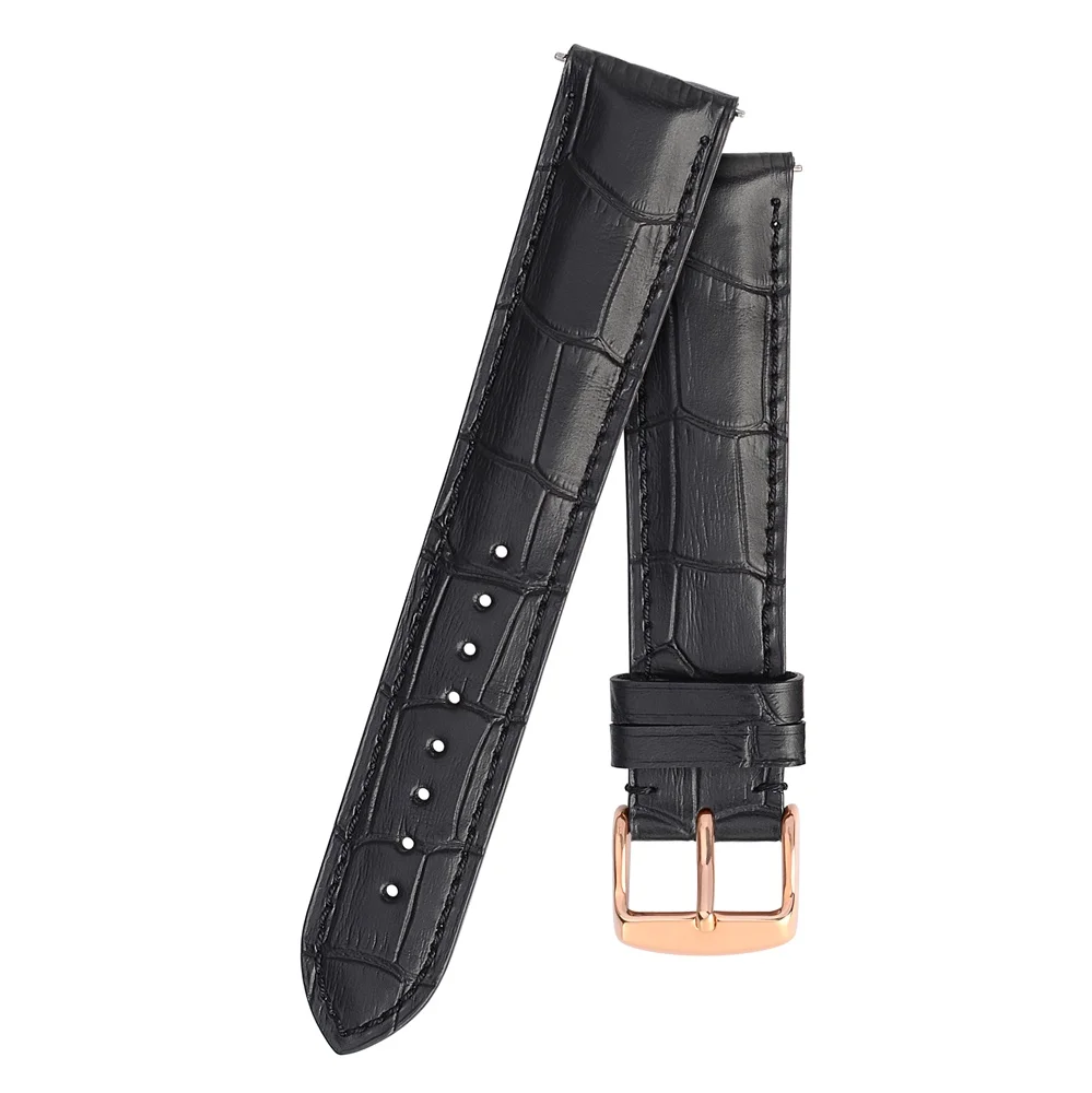 Ремешок кожаный для мужских и женских часов Anbeer сменный Т образный ремешок с