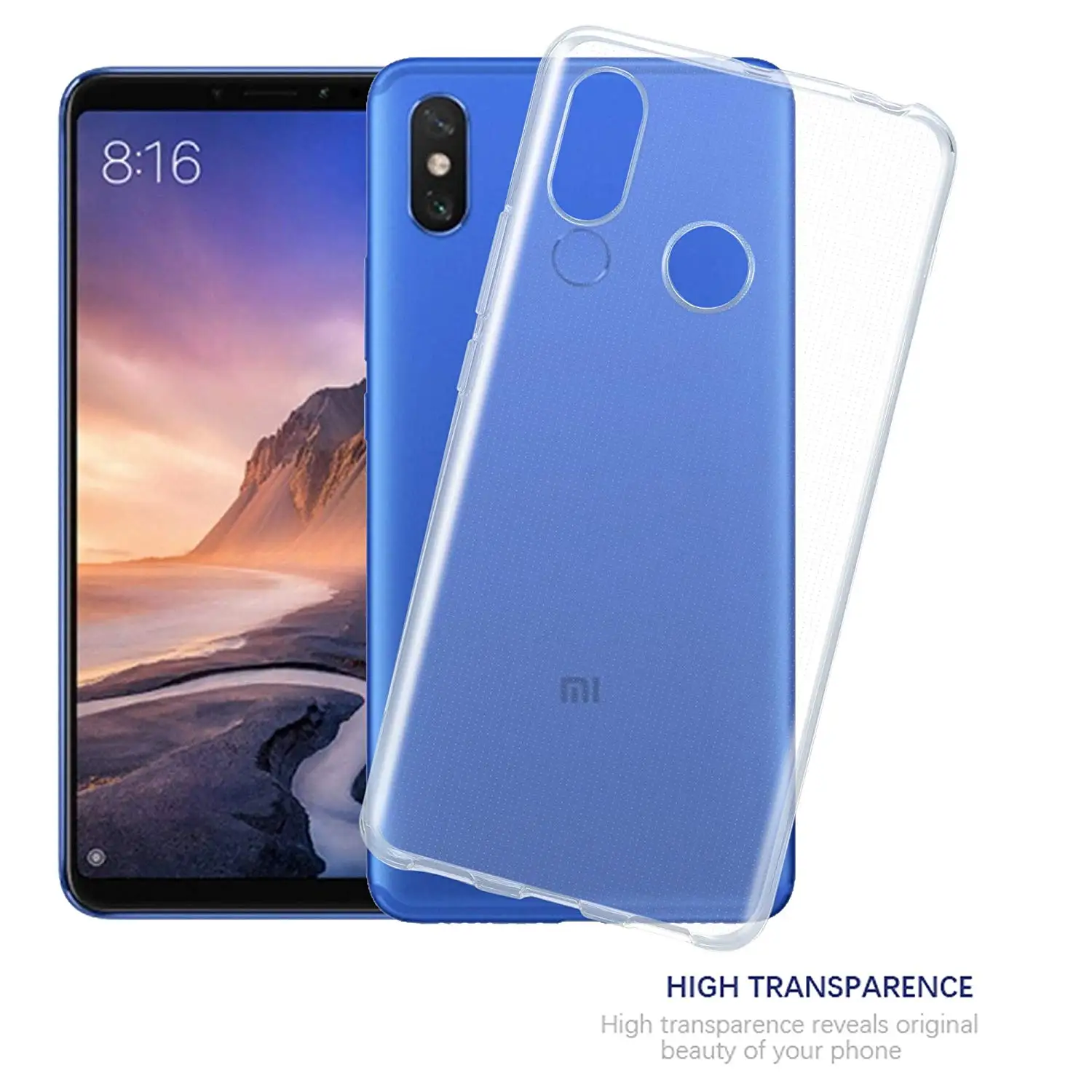 Прозрачные чехлы на заднюю панель для Xiaomi Mi Max 3/3 Pro Чехлы прозрачный мягкий ТПУ