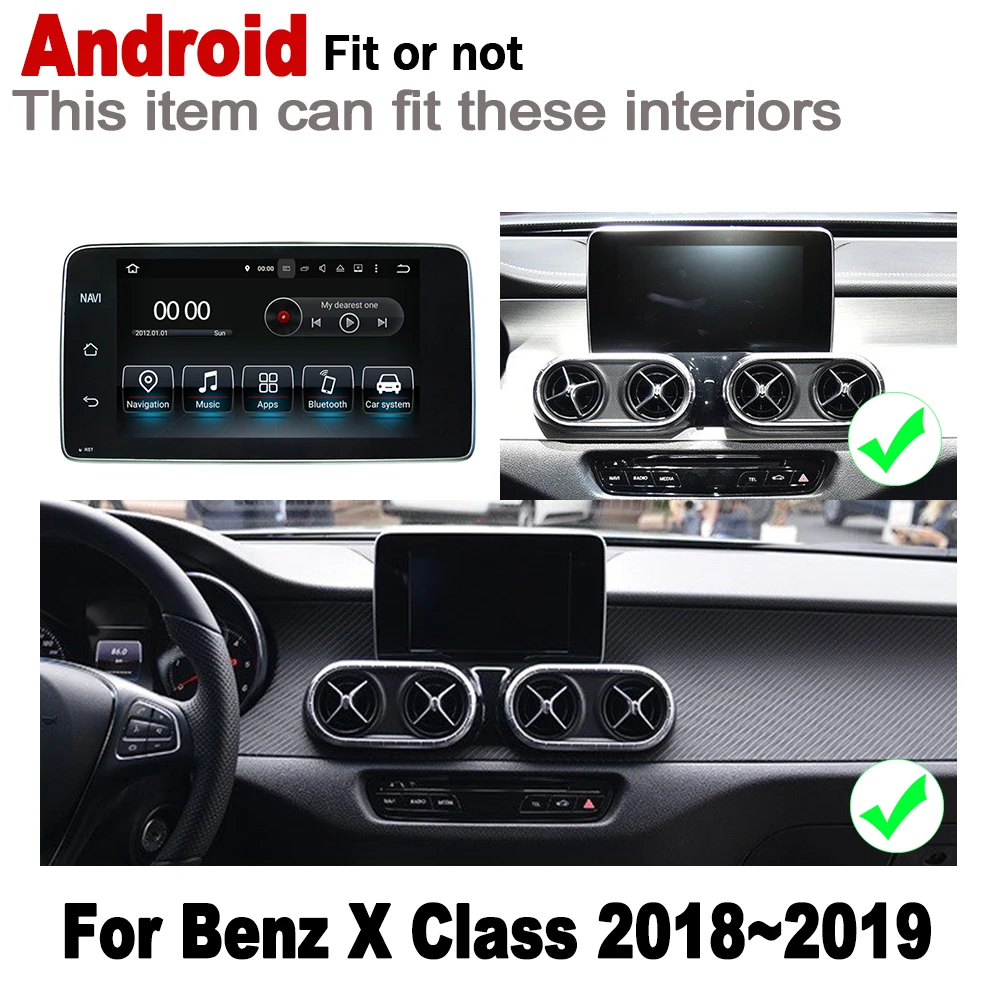 Автомобильный проигрыватель на Android для Mercedes Benz X Class 2018 2019 NTG оригинальный стиль 2