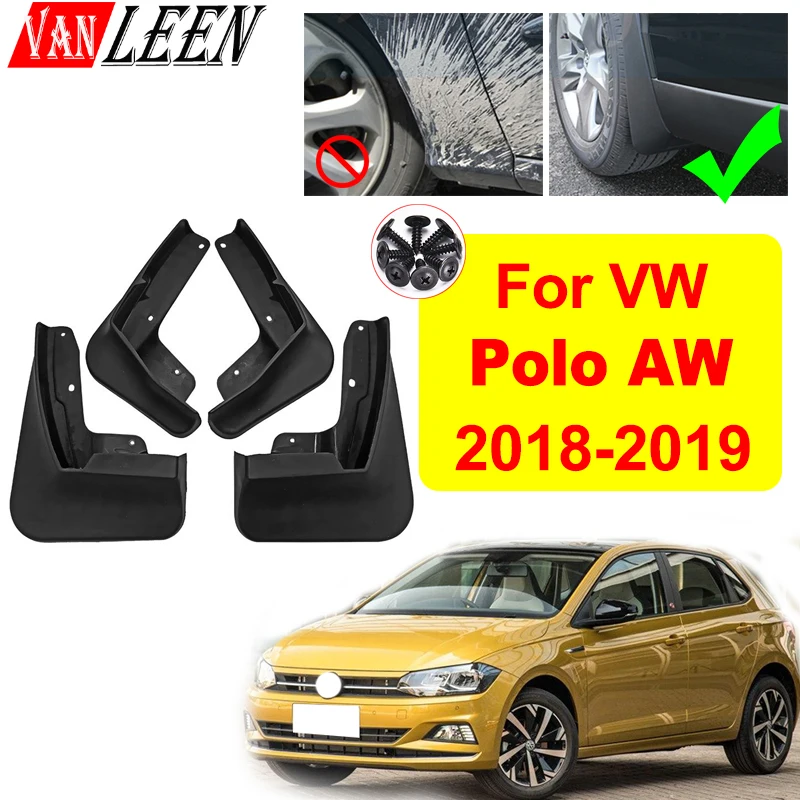 

Брызговики передние и задние для Volkswagen VW Polo AW 2019, 2018, 4 шт.