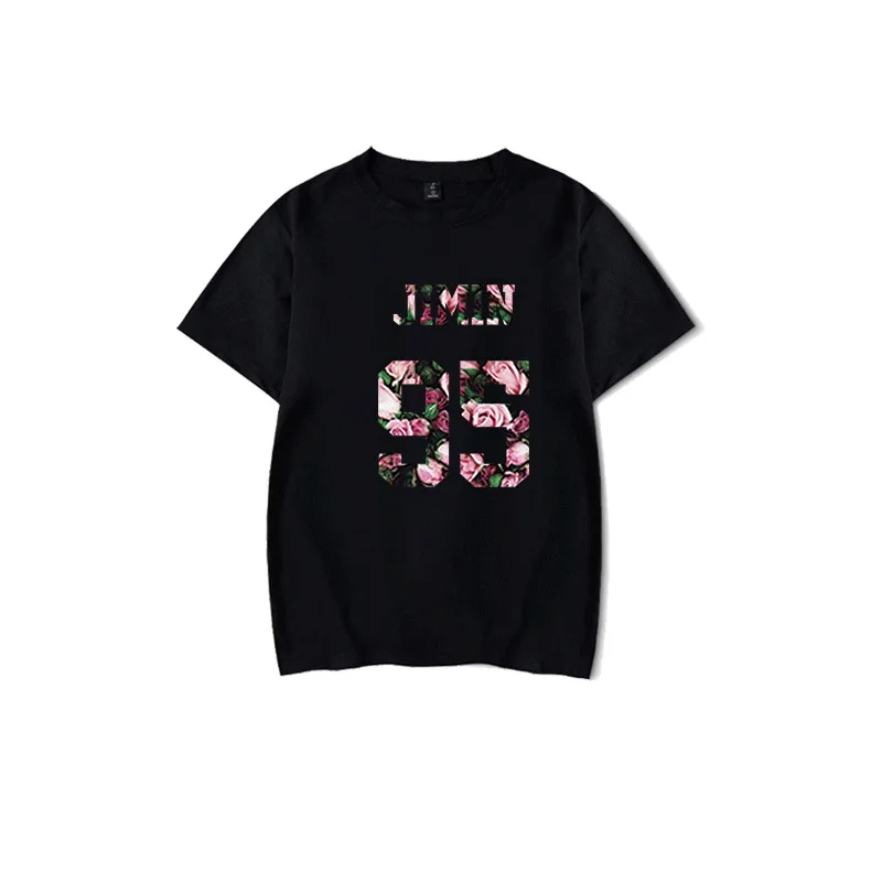 Kpop JIMIN White T-shirt Fashion Bangtan Tee Short Sleeve Summer Black new arrivals bangtan boys | Канцтовары для офиса и дома
