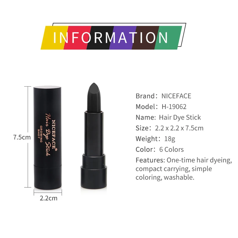 Одноразовая Помада для волос мгновенное покрытие Стильная мода 6 цветов изменить