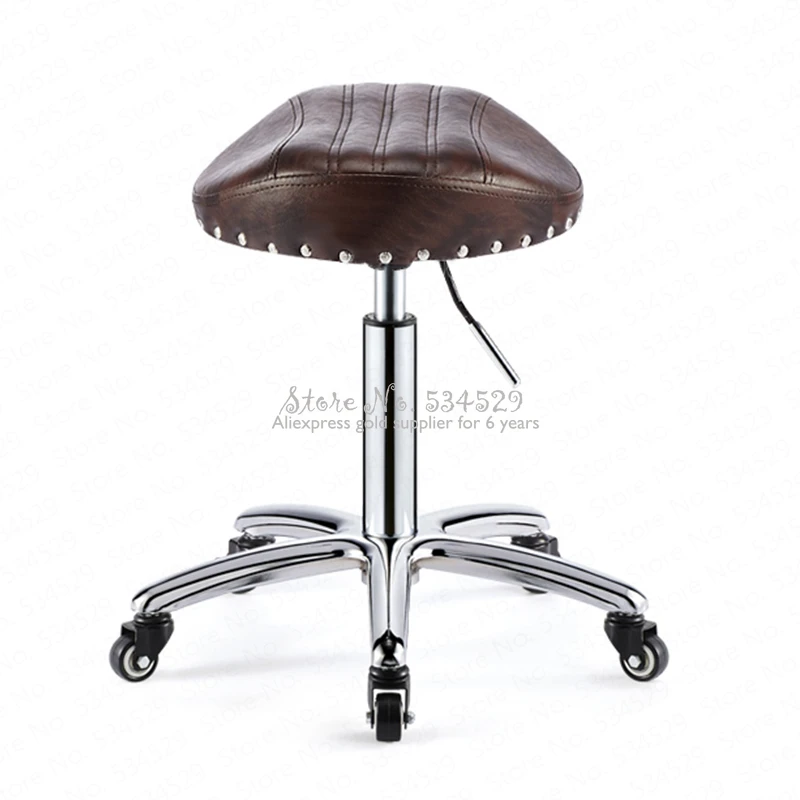 

30%B Beauty stool barber shop chair hair salon rotating lift stool nail makeup salon pulley workbench
