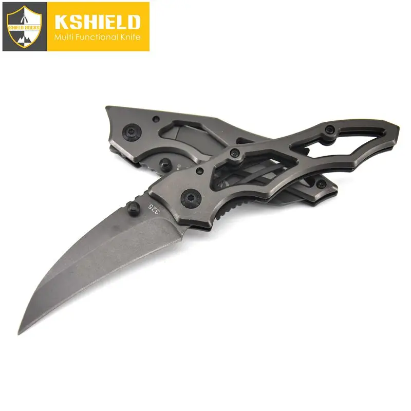 KSHIELD мини Karambit складной нож выживания ЦАВС Открытый Кемпинг Карманный Брелок