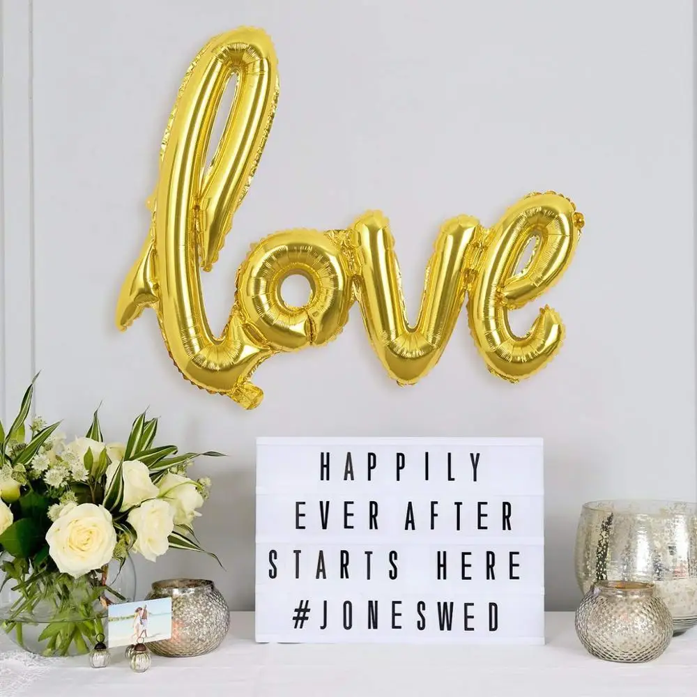 Воздушный шар из лигатуры с надписью Love для свадьбы юбилея Дня Святого Валентина