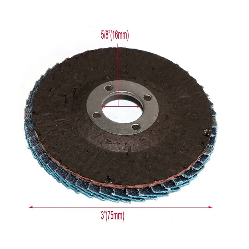 

3pcs 3" Grinding Wheels Flap Discs 75mm Angle Grinder Sanding Disc Abrasive Tool Wood Abrasive Tool