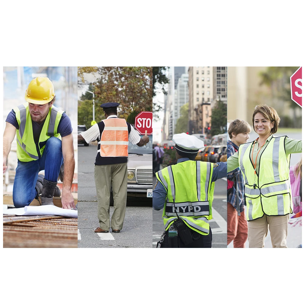 SFVest High Visibility Reflective Safety Vest Multi Pockets Workwear Security Working Clothes Waistcoat | Безопасность и защита