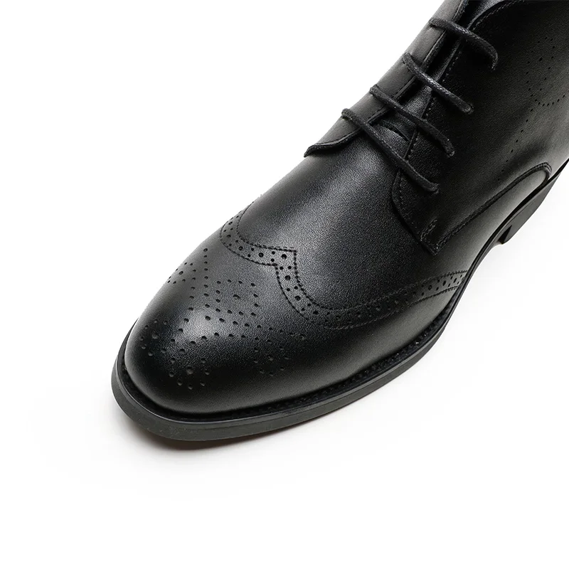 Мужские ботинки Сезон осень-зима Ботильоны Модная обувь на шнуровке Мужская