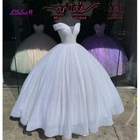 sparkly beaded ball gown quinceanera dresses sweet 16 dress pageant gowns off shoulder sweetheart tulle long prom party dress