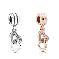 100 s925 silver new heart to heart fashion surprise pan pendant suitable for original pandora bracelet women diy charm jewelry
