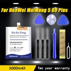 Внутренний аккумулятор для HuaWei MaiMang 5 G9 Plus, 5000, MLA-AL00, G9Plus, MLA-AL10 мА  ч, новая модель HB386483ECW +