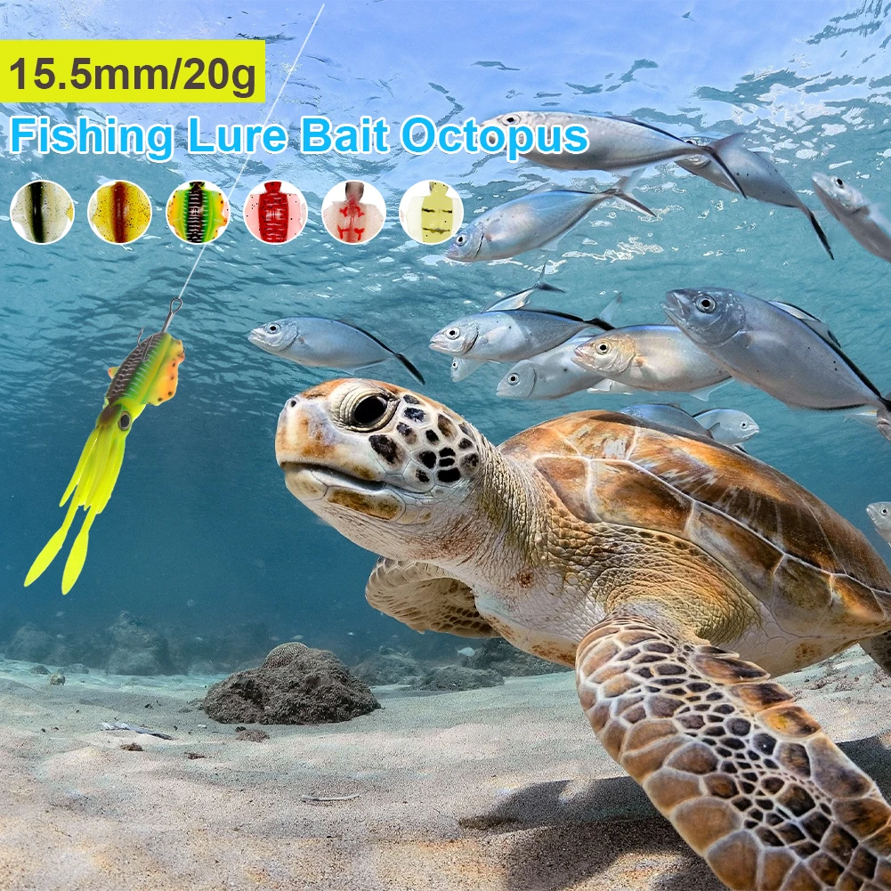 

New 155mm 15g Fishing Lure Bait Squid Saltwater Soft Baits Squid Jig UV Luminous 3D Eyes Fishing Wobble Bait Fishing Accessories