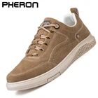 Кроссовки мужские кожаные, дышащие, на плоской подошве, весна-лето