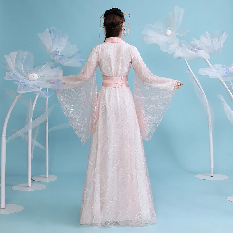 

chinese dress hanfu women dress chic and classy woman cosplay Guzheng Show 2021 summer new stage skirt Suits Plus size skirt