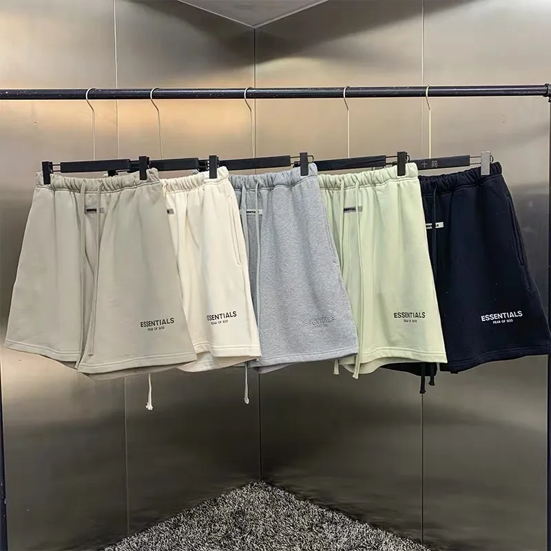 

2021new hot essentials fog shorts 100% 1:1 sweatshorts kanye west jerry lorenzo oversized boxer hiphop cotton hoodie shorts