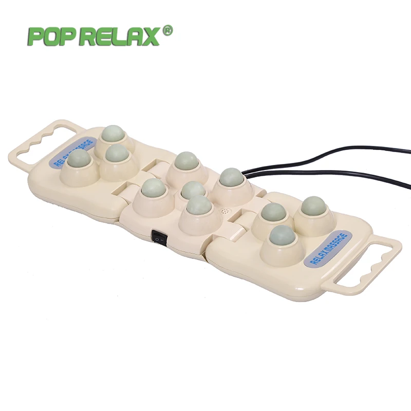 

Pop Relax 11 Balls Real Jade Roller Massager Projector Led Photon Light Infrared Knee Pain Relief Therapy Device Body Heater