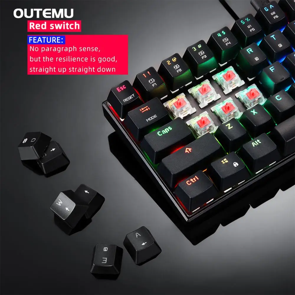 Механическая игровая клавиатура MOTOSPEED CK61 RGB с голубыми переключателями